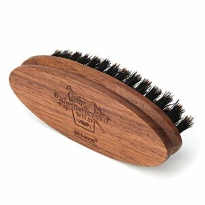 BFWood - Cepillo de barba de bolsillo de cerdas de jabalí naturales