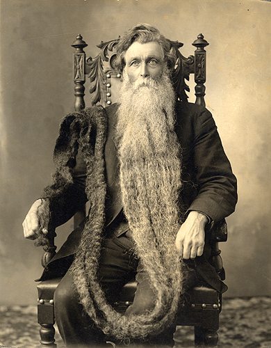 Hans langseth world record beard length and size