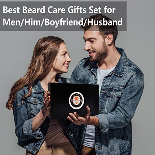 Complete beard kit for men beard box with beard conditioner beard shampoobeard oilbeard combbeard brushbeard balmbeard scissorselectronic bookbeard care gifts for men 0 5