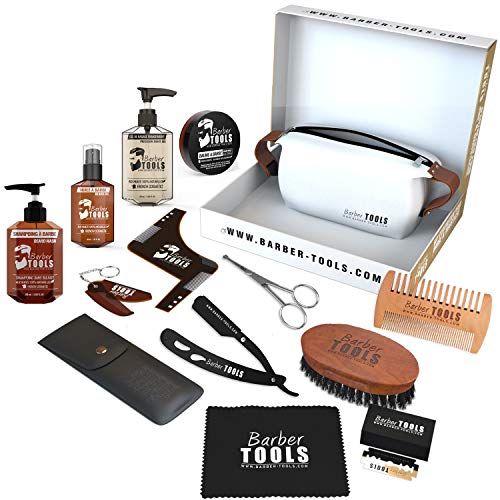 Kitsetcoffret for beard care with cosmetic barber care made in france barber tools 0 1