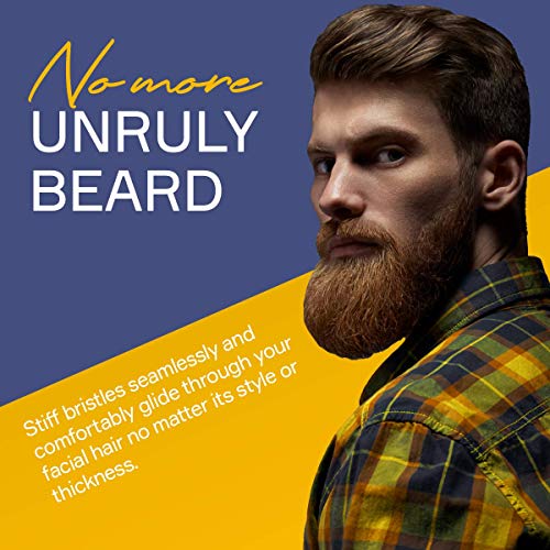 Cepillo de barba de cerdas de jabalí Seven Potions para hombres hecho de madera de peral con cerdas firmes para domar y suavizar su barba 0 3
