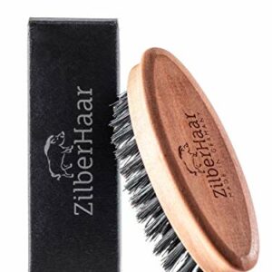 ZilberHaar - Cepillo de barba de viaje en seda de jabalí