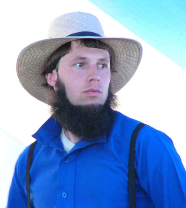 Amish barbe chapeau semi longue