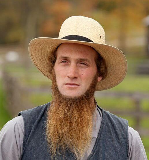 Larga barba roja Amish