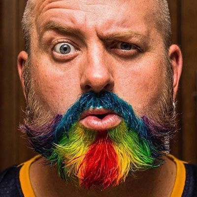 Colored beard