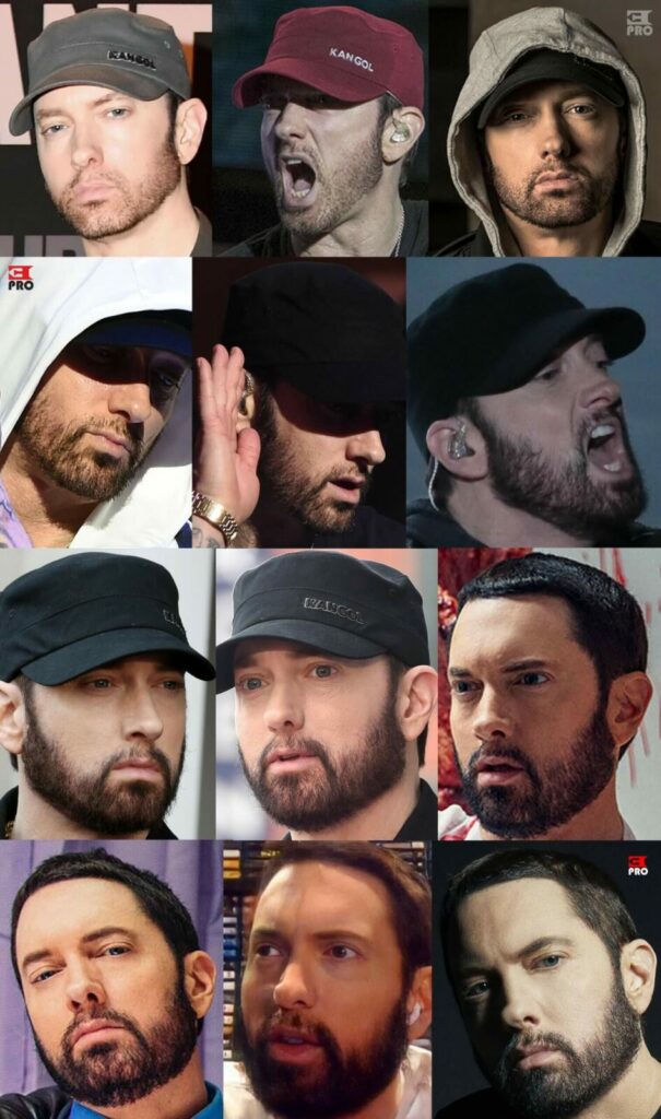 Different styles of eminem beard