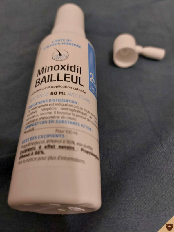 Minoxidil botella spray