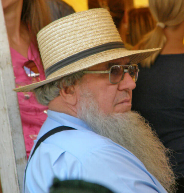Chapeu barba amish gafas viejas sombreros
