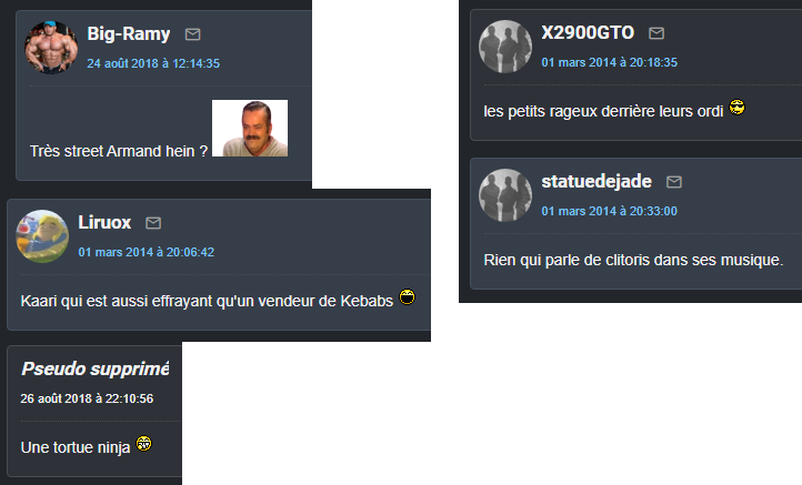 Comments of the forums on the beard of kaaris