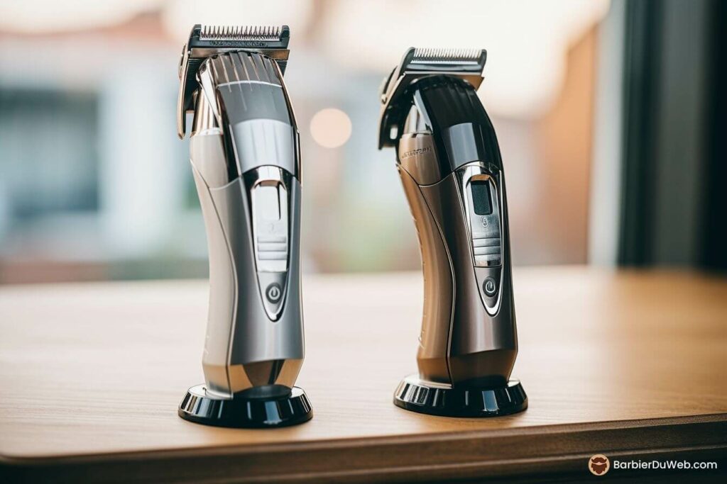 Different hair and beard trimmers