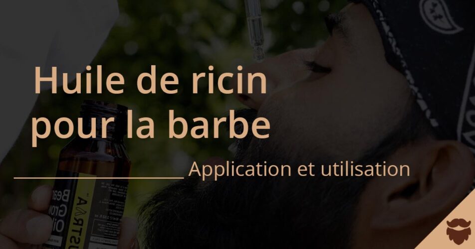 Aplicación de aceite de ricino para la barba