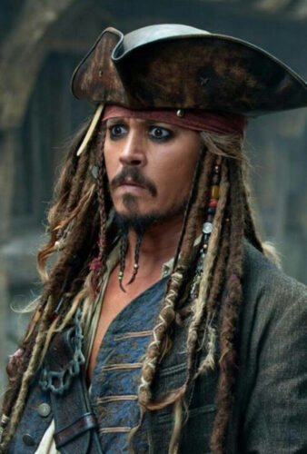 La barba del Capitán Jack Sparrow