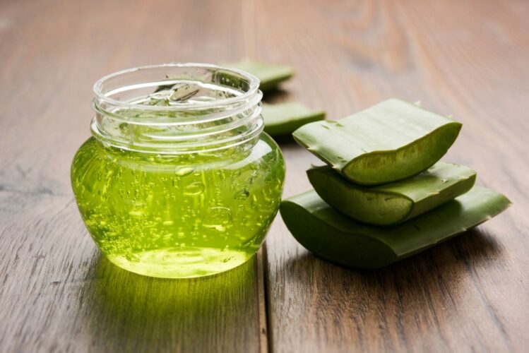 Aloe vera gel beard