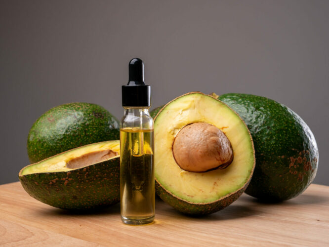 Avocado oil for facial hair