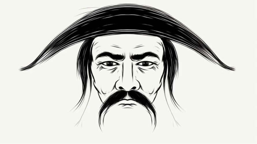 fu manchu beard clip art