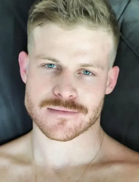 Nice thick blond moustache