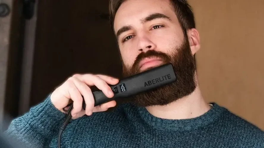 Brosse chauffante barbe