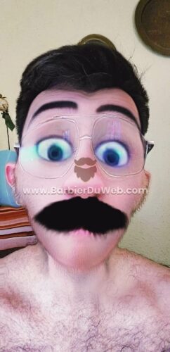 Snapchat cartoon mustache effect