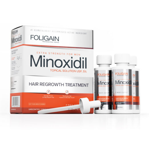 Solución de minoxidil Foligain para la barba rebelde