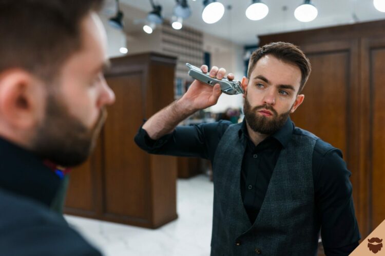 Cortacéspedes de hombre-barbacoa-corte de pelo-wm