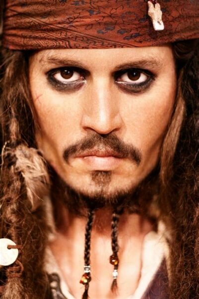 Johnny depp jack sparrow barbe