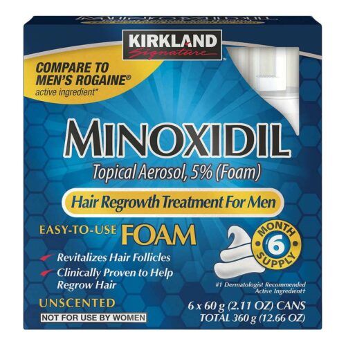 Kirland minoxidil pousse de barbe en mousse