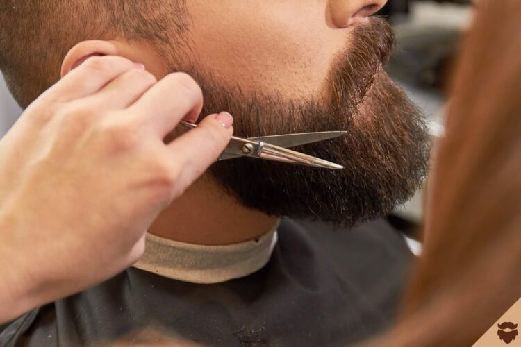 tijeras pequeñas para recortar la barba y el bigote