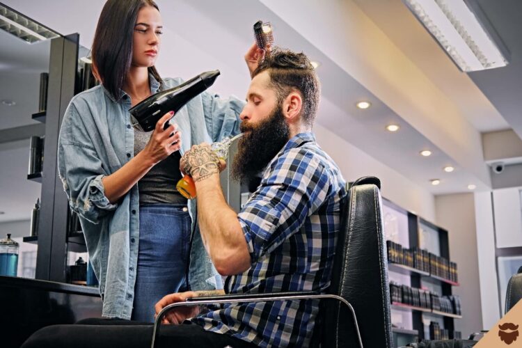 Styling with a hair dryer