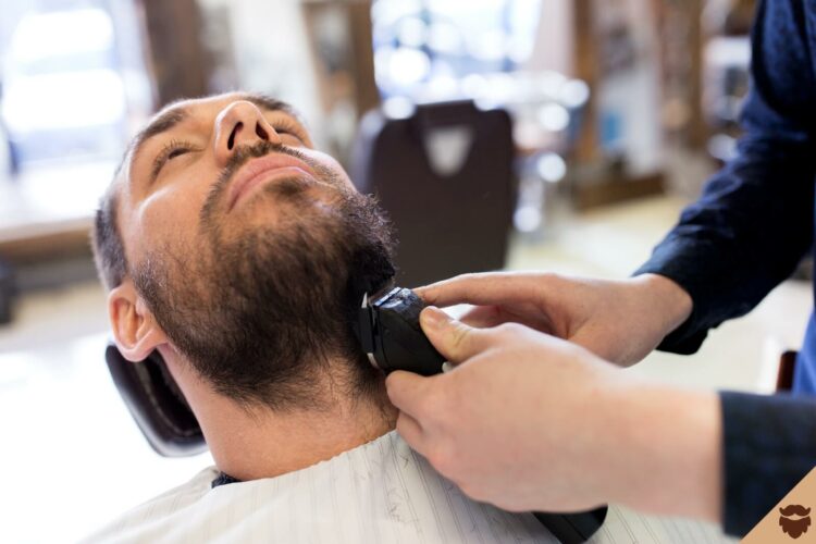 Cortar el césped con un cortacésped de barbería