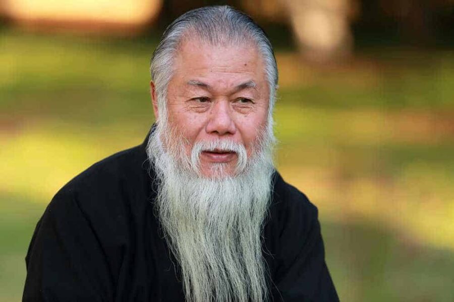 Old Chinese bearded man