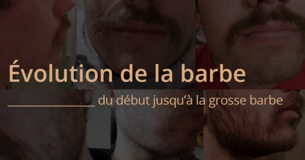 Évolution de barbe & longueurs : 1 jour, 3 mois, 6 mois, 1 an et plus