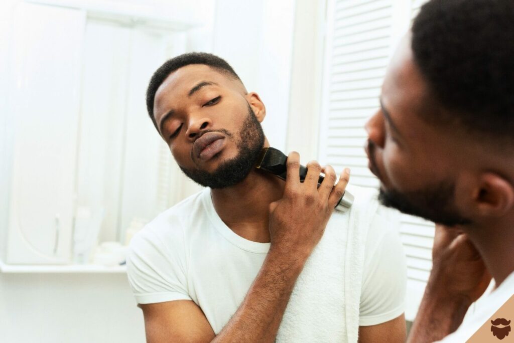 Black man beard trimmer shave wm