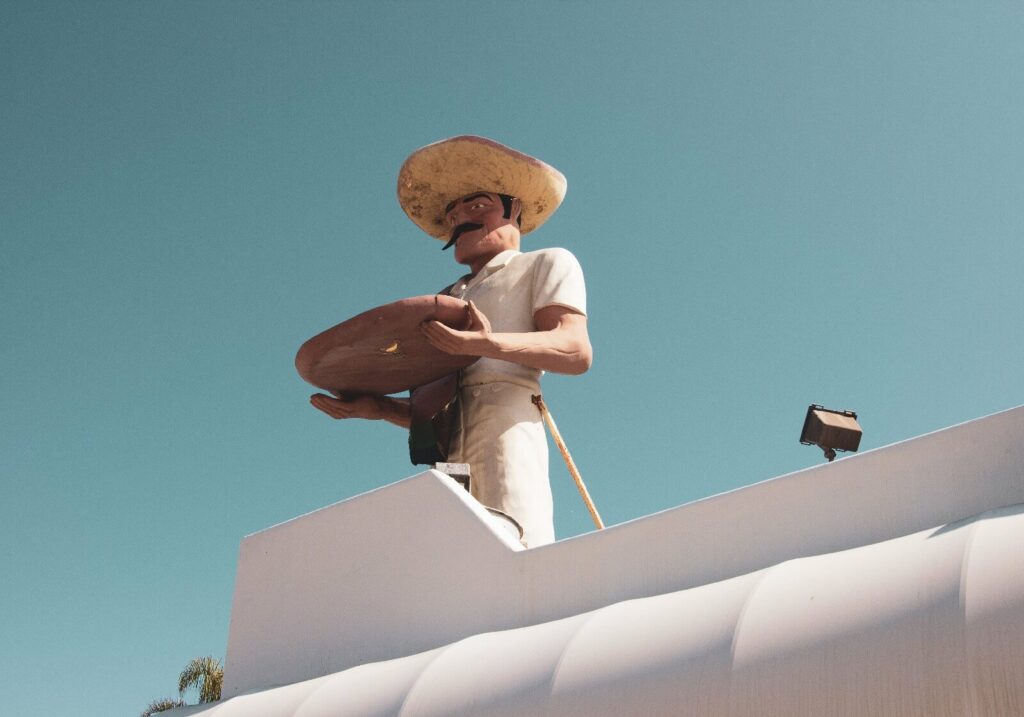 Mexican mustache and sombrero man