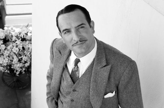 Jean dujardin bigote fino (lápiz)